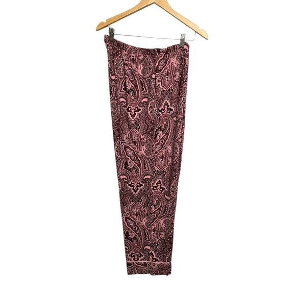 Miss Elaine Pajama Pants Womens XL Paisley Print Soft Jersey Knit  Sleepwear - Picture 3 of 7